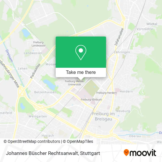 Карта Johannes Büscher Rechtsanwalt