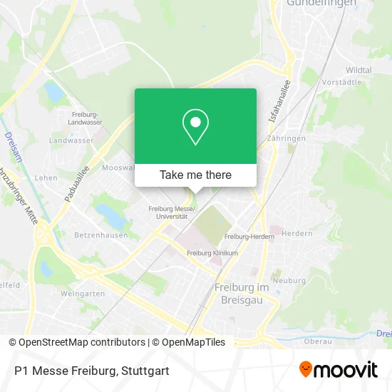 Карта P1 Messe Freiburg