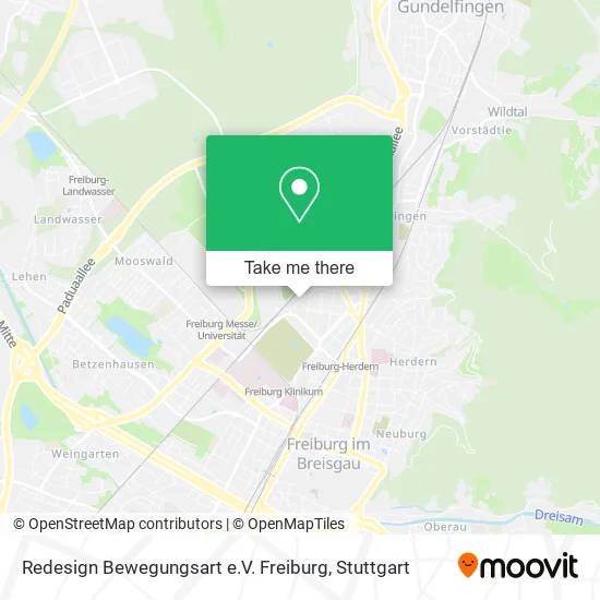 Карта Redesign Bewegungsart e.V. Freiburg