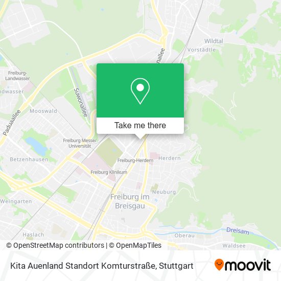 Карта Kita Auenland Standort Komturstraße