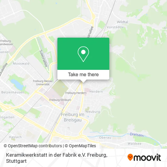 Карта Keramikwerkstatt in der Fabrik e.V. Freiburg