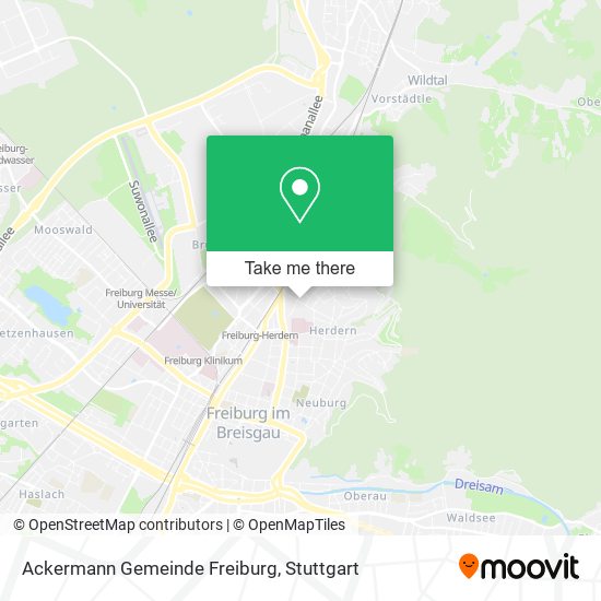 Ackermann Gemeinde Freiburg map