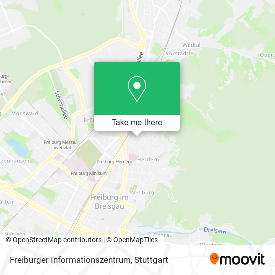 Карта Freiburger Informationszentrum