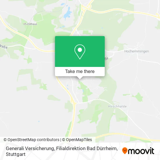 Карта Generali Versicherung, Filialdirektion Bad Dürrheim