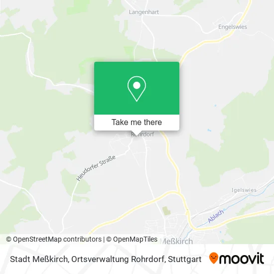 Карта Stadt Meßkirch, Ortsverwaltung Rohrdorf