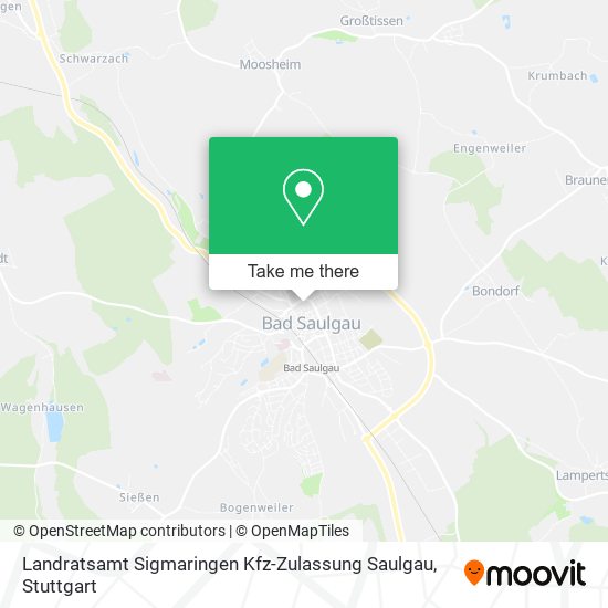 Landratsamt Sigmaringen Kfz-Zulassung Saulgau map