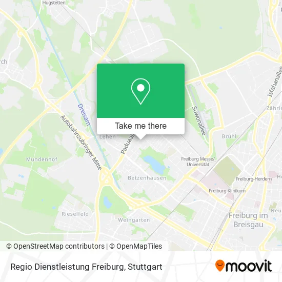 Карта Regio Dienstleistung Freiburg