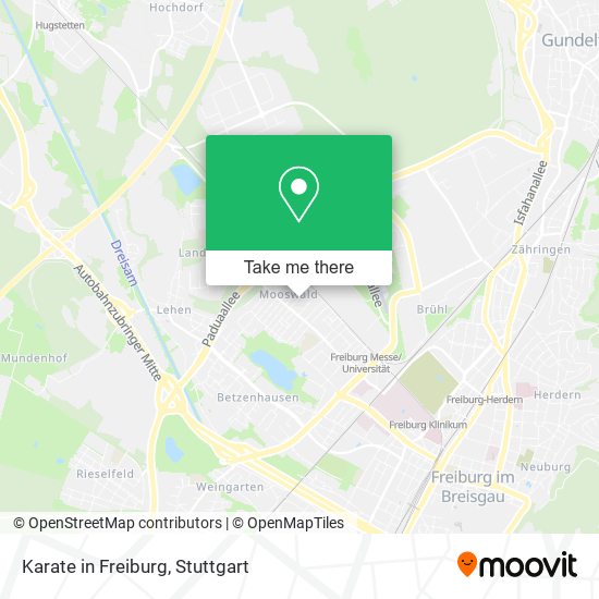 Karate in Freiburg map