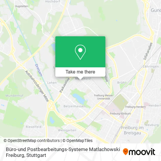 Карта Büro-und Postbearbeitungs-Systeme Matlachowski Freiburg