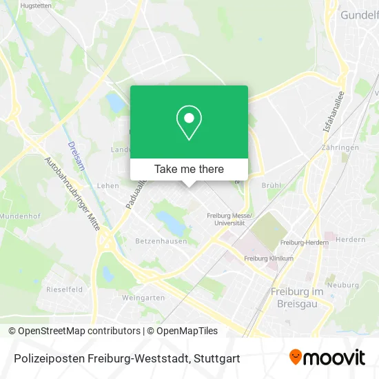 Карта Polizeiposten Freiburg-Weststadt