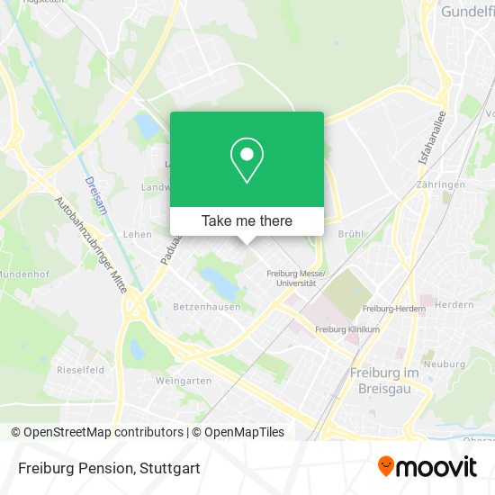 Freiburg Pension map