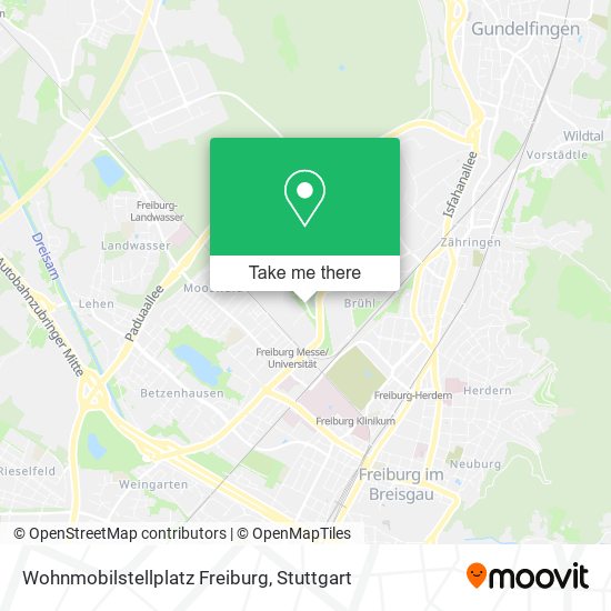 Карта Wohnmobilstellplatz Freiburg