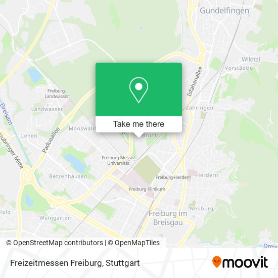 Freizeitmessen Freiburg map