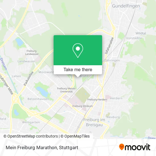 Карта Mein Freiburg Marathon