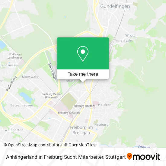 Карта Anhängerland in Freiburg Sucht Mitarbeiter