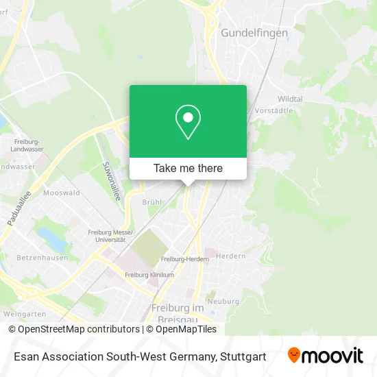 Карта Esan Association South-West Germany