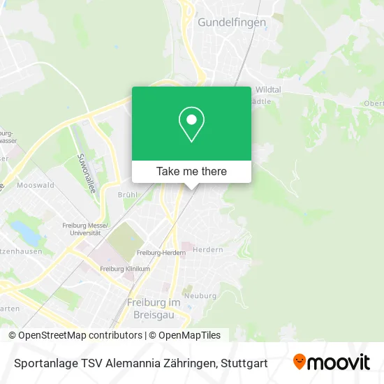 Карта Sportanlage TSV Alemannia Zähringen