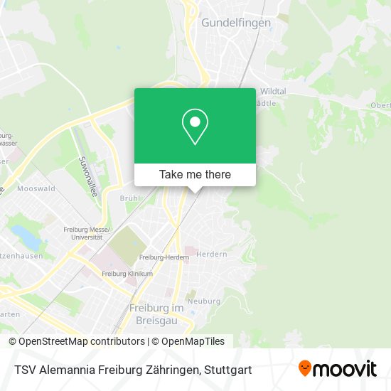 Карта TSV Alemannia Freiburg Zähringen