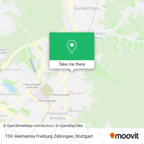 Карта TSV Alemannia Freiburg Zähringen