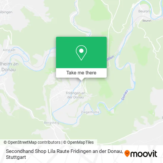 Карта Secondhand Shop Lila Raute Fridingen an der Donau