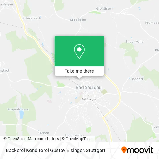 Карта Bäckerei Konditorei Gustav Eisinger