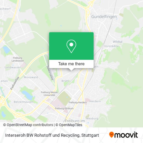 Карта Interseroh BW Rohstoff und Recycling