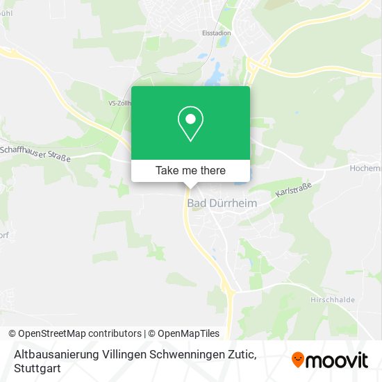 Карта Altbausanierung Villingen Schwenningen Zutic