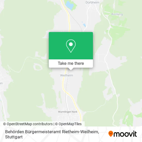 Карта Behörden Bürgermeisteramt Rietheim-Weilheim