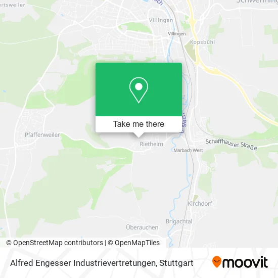 Карта Alfred Engesser Industrievertretungen