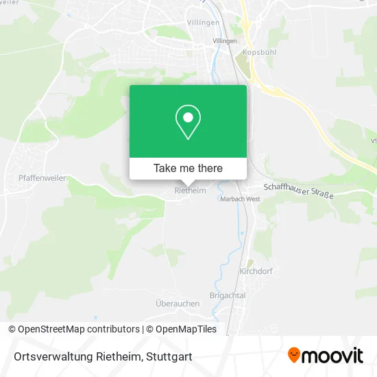 Карта Ortsverwaltung Rietheim