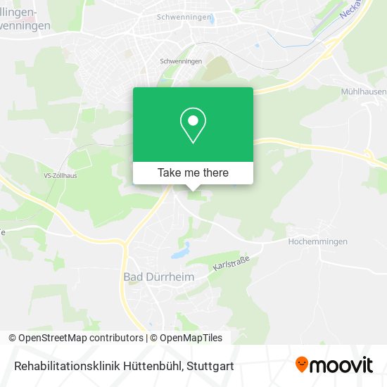 Rehabilitationsklinik Hüttenbühl map