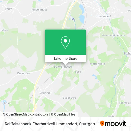 Карта Raiffeisenbank Eberhardzell Ummendorf