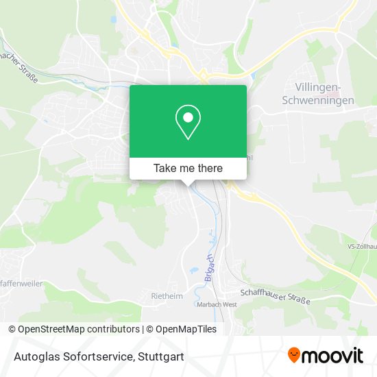 Autoglas Sofortservice map