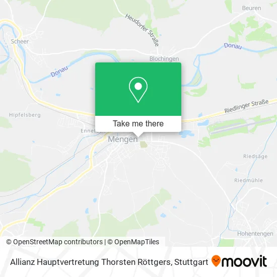 Карта Allianz Hauptvertretung Thorsten Röttgers