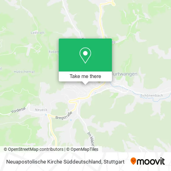 Neuapostolische Kirche Süddeutschland map