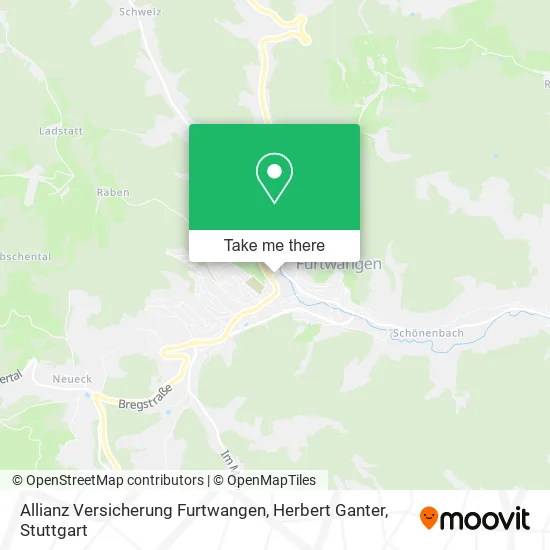 Карта Allianz Versicherung Furtwangen, Herbert Ganter