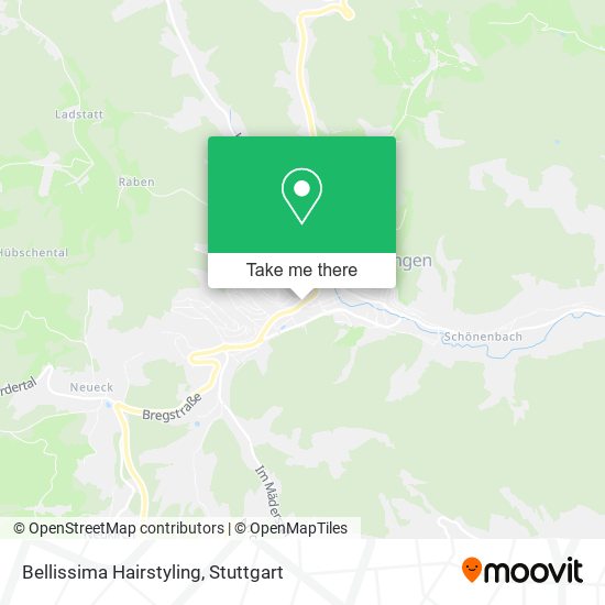 Bellissima Hairstyling map