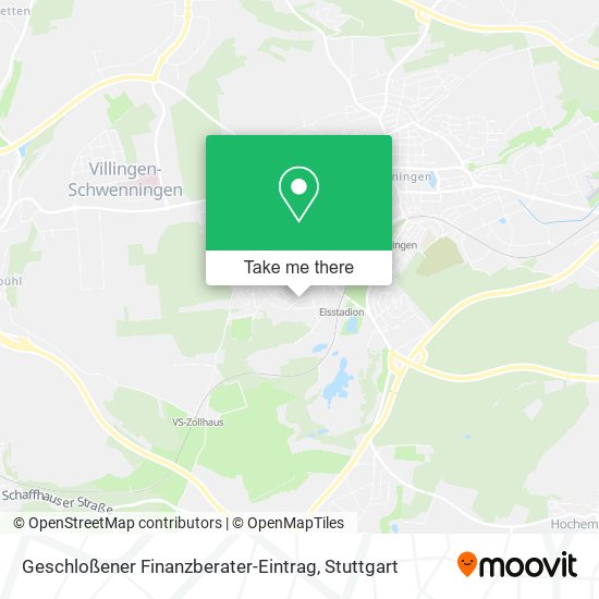 Карта Geschloßener Finanzberater-Eintrag