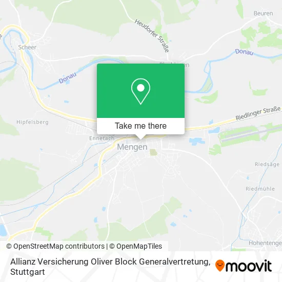 Карта Allianz Versicherung Oliver Block Generalvertretung