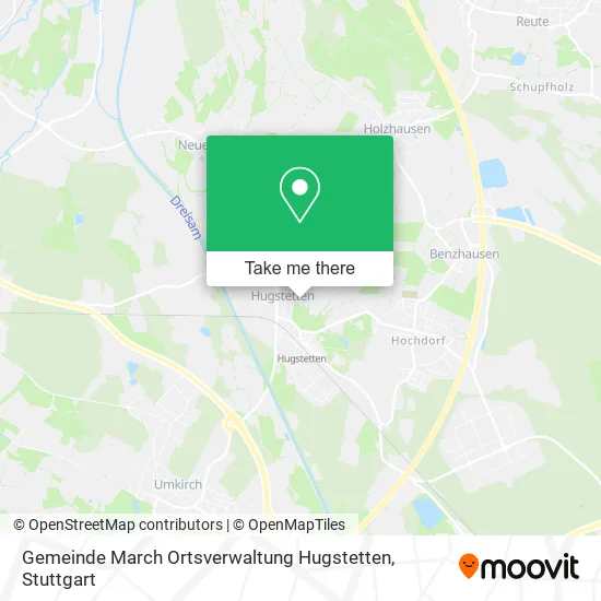 Карта Gemeinde March Ortsverwaltung Hugstetten