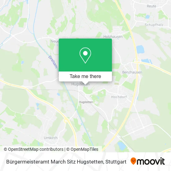 Карта Bürgermeisteramt March Sitz Hugstetten