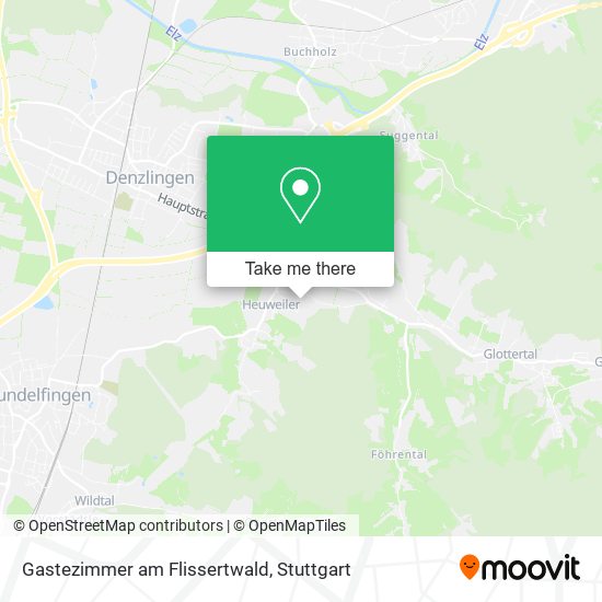 Gastezimmer am Flissertwald map