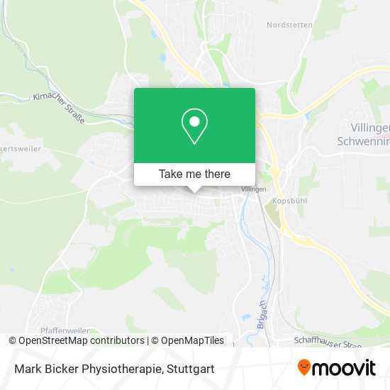 Mark Bicker Physiotherapie map