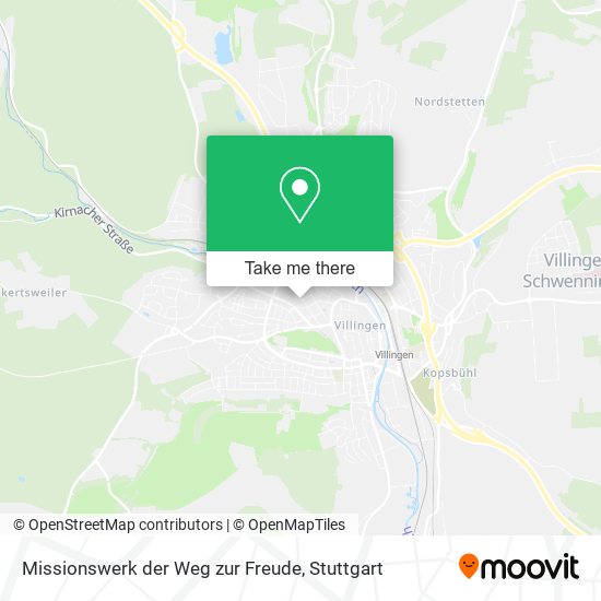 Missionswerk der Weg zur Freude map