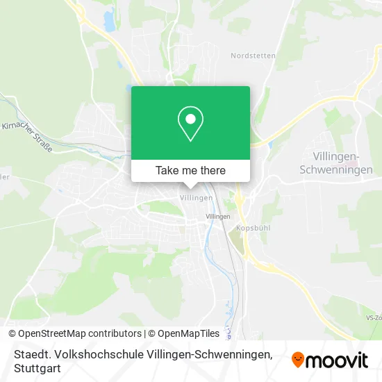 Карта Staedt. Volkshochschule Villingen-Schwenningen