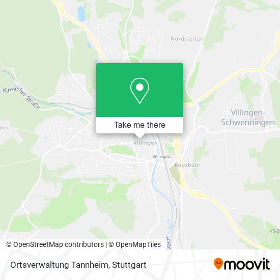 Ortsverwaltung Tannheim map