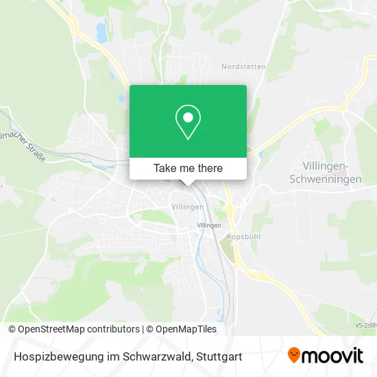 Карта Hospizbewegung im Schwarzwald