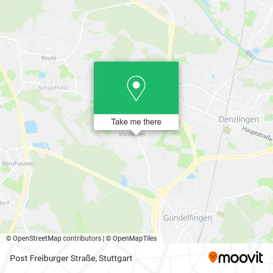 Post Freiburger Straße map