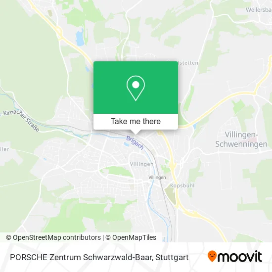 Карта PORSCHE Zentrum Schwarzwald-Baar