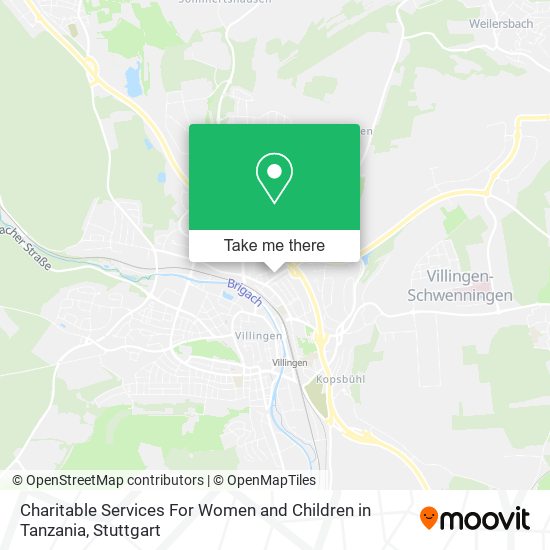 Charitable Services For Women and Children in Tanzania map